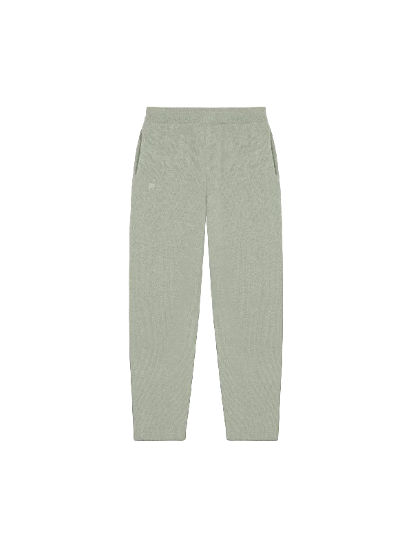 Women's DNA Recycled Cashmere Tapered Track Pants—moss green