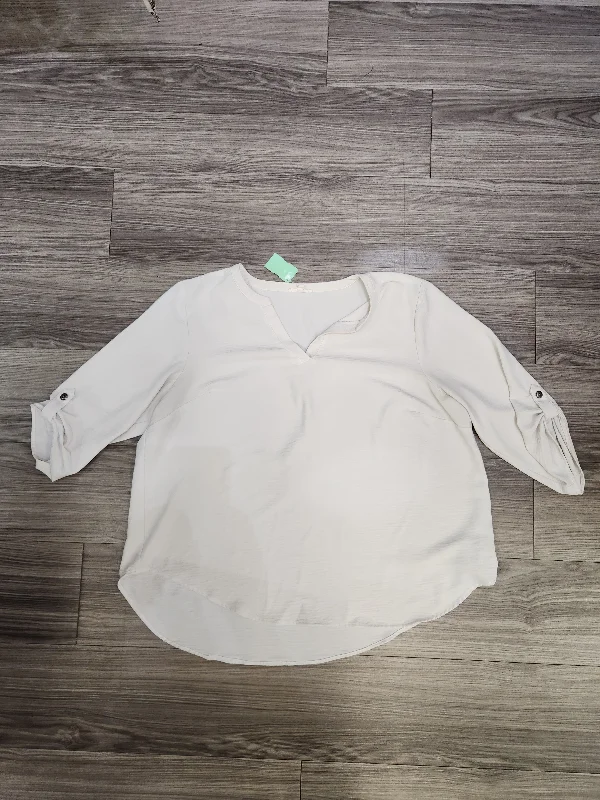 Blouse Long Sleeve By Maurices In White, Size: Xl