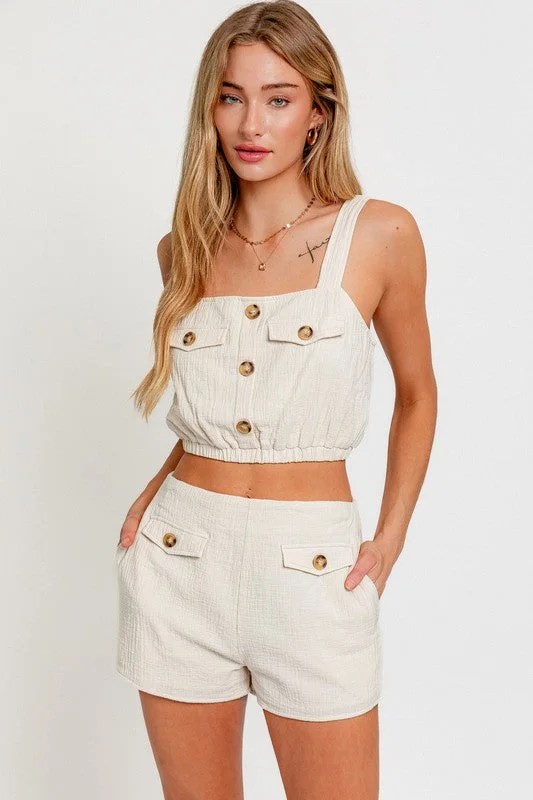 Naples Cotton Cropped Top