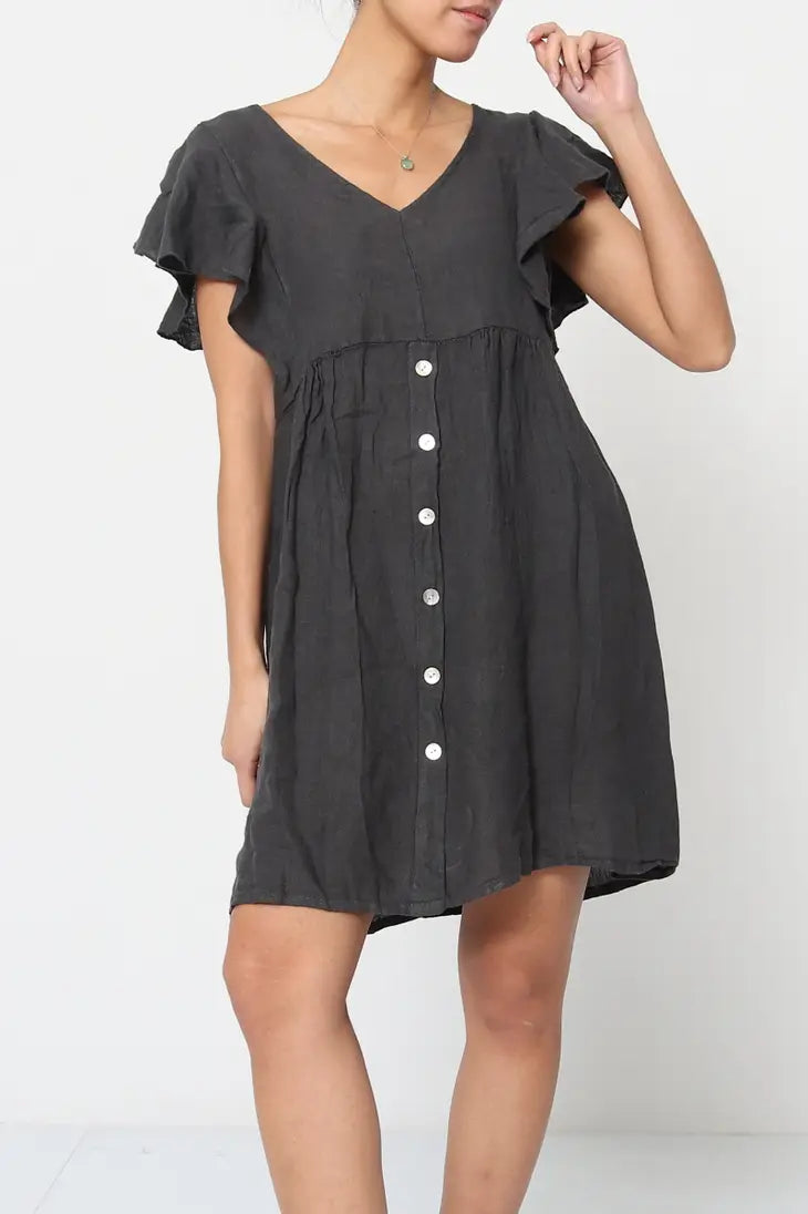 1831 Linen Button Up Dress