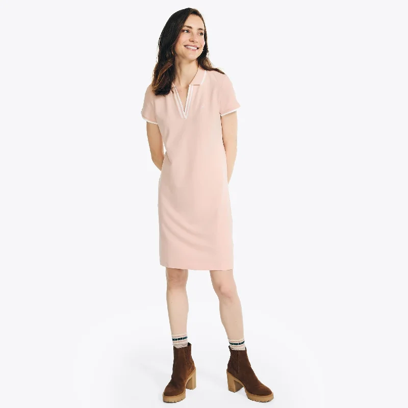 Nautica Womens Sustainably Crafted Ocean Polo Dress