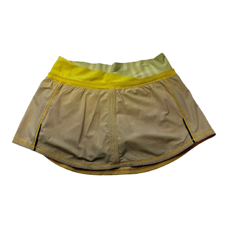 Athletic Shorts By Lululemon In Yellow, Size: S