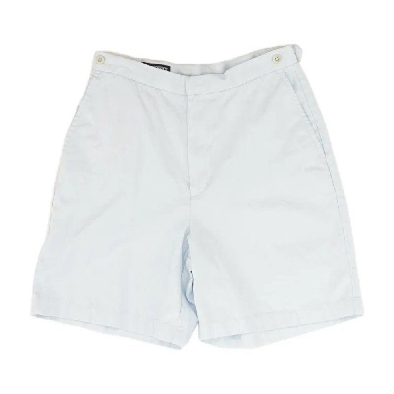 Blue Solid Chino Shorts