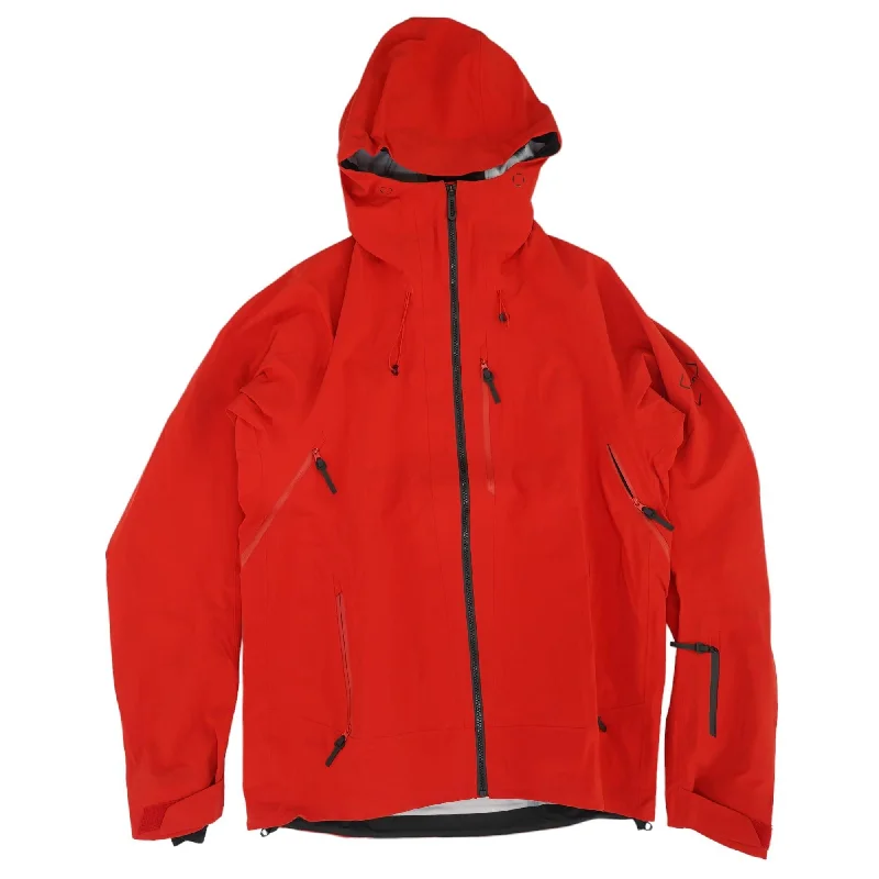 Red Solid Brilliant Ski Jacket