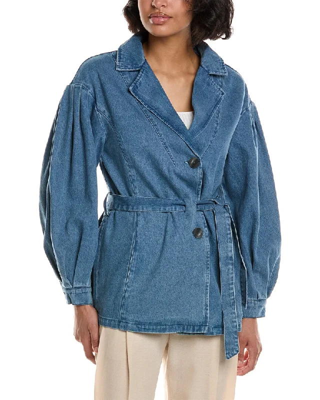 Pascale La Mode Belted Denim Jacket