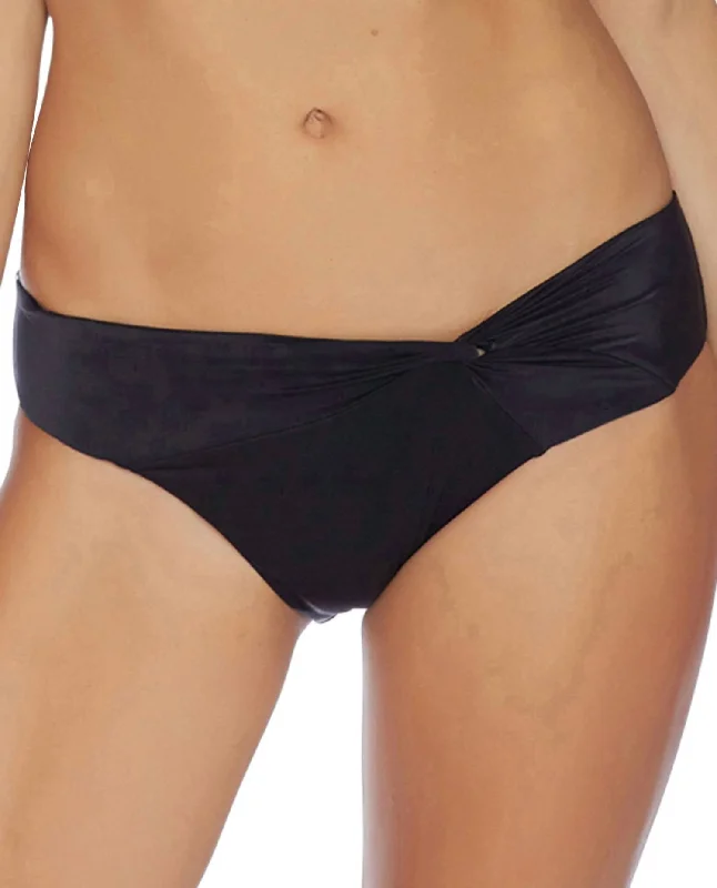 Side Twist California Bikini Bottom In Onyx