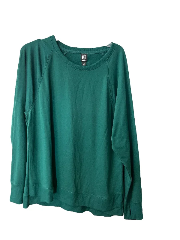 Top Long Sleeve Basic By Ideology In Green, Size: Xxl