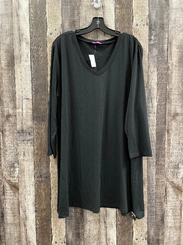 Top Long Sleeve By Cme In Black, Size: Xxxl