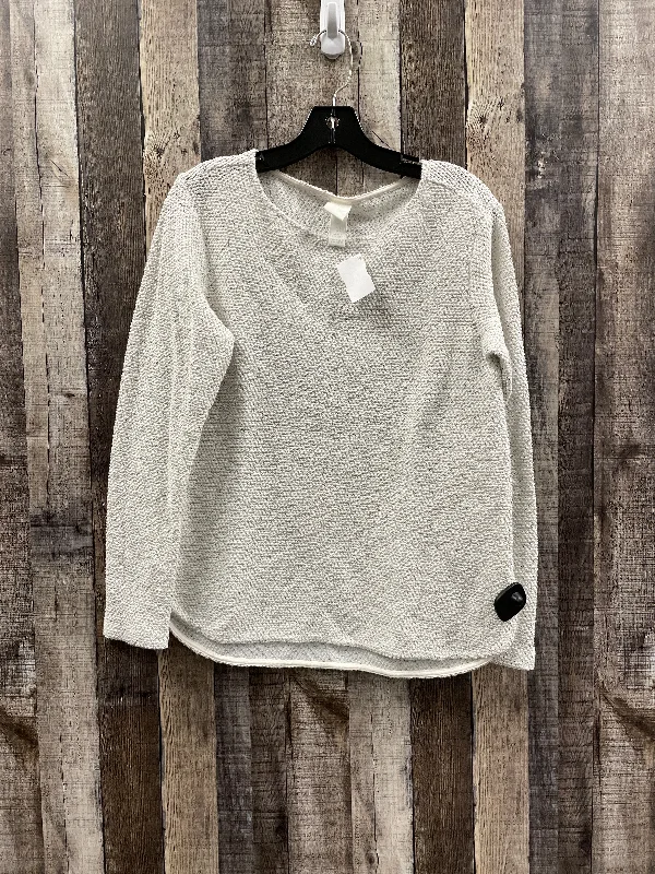 Top Long Sleeve By H&m In White, Size: S