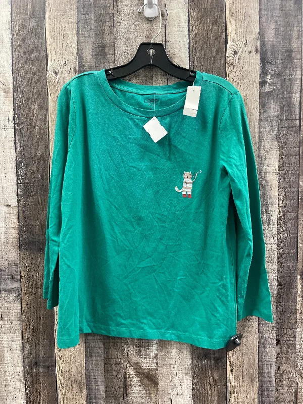 Top Long Sleeve By Loft In Green, Size: M