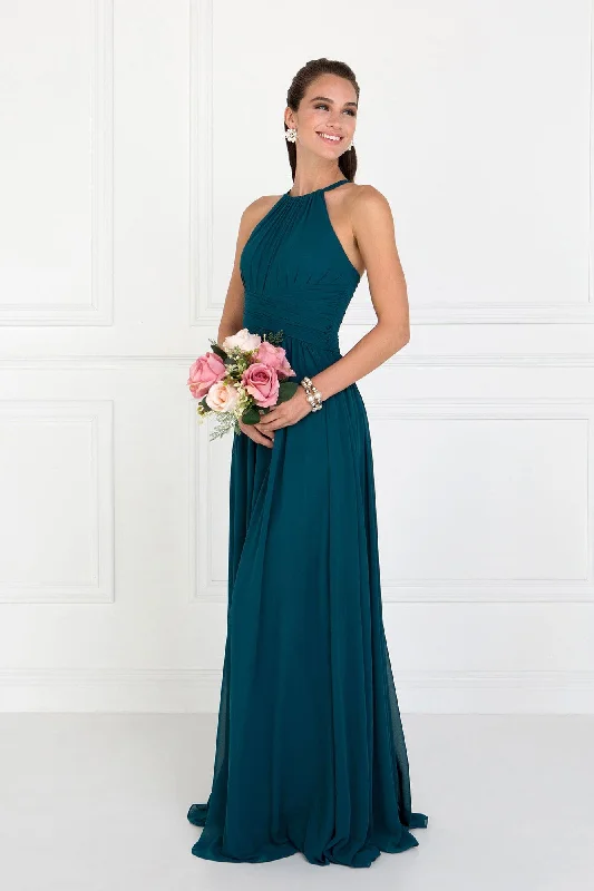 Evening Chiffon Bridesmaid Long Formal Dress