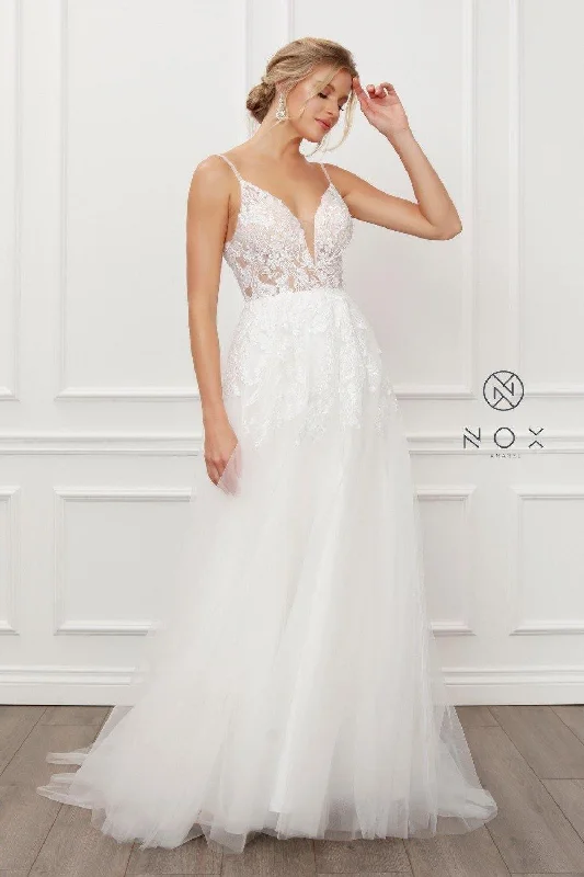 Open Back Long Wedding Dress Sale