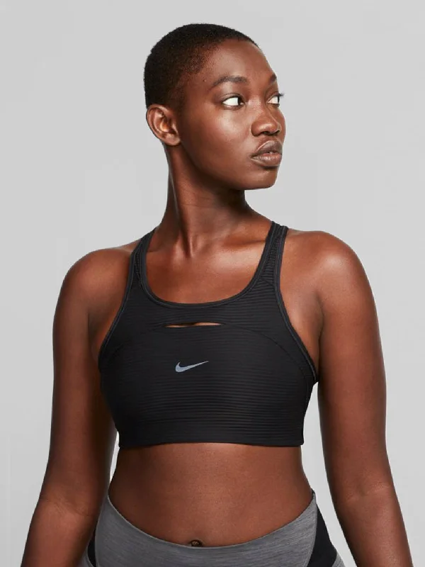 NIKE SWOOSH BRA PAD SHADOW STRIPE BLACK